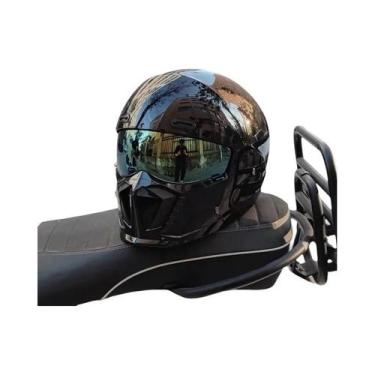 Imagem de Capacete De Motocicleta Retro Unissex Com Design Scorpion Compatível C