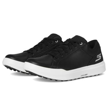 Imagem de Skechers Drive 6 Arch Tênis masculino de couro com ajuste relaxado Spikeless Golf, Preto/branco, 41