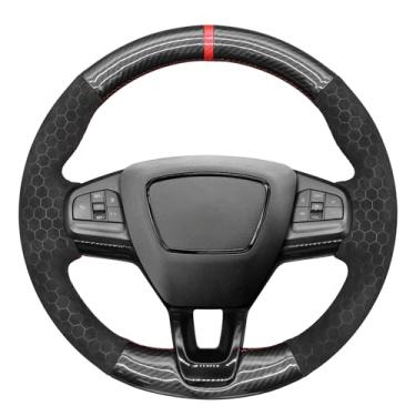 Imagem de MEWANT Capa de volante com costura DIY para Ford Mustang Mach-E 2021-2024 Acessórios de volante para Ford Mustang Mach-E 2021-2024