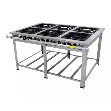 Imagem de Fogão Industrial 6 Bocas Venâncio Baixa Pressão com Espera para Forno MI6