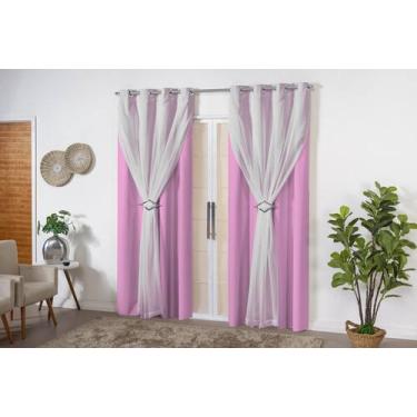 Imagem de Cortina Blackout PVC (plástico) com VOIL e PRESILHA para Sala ou Quart