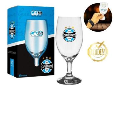 Imagem de Taça Tulipa Vidro 330Ml Reforçado Vinho Chopp Cerveja Time - Brasfoot