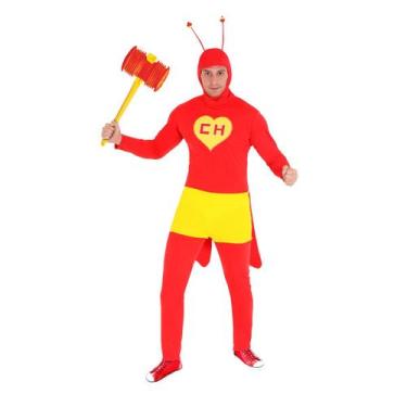 Imagem de Fantasia Chapolin Colorado Longo Adulto com Capuz - Turma do Chaves - 