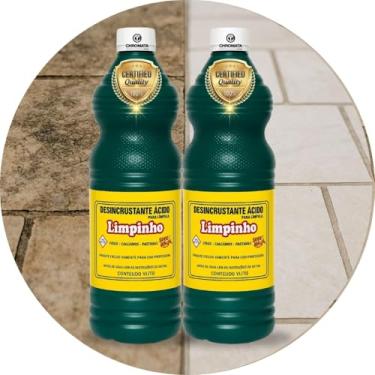Imagem de Kit 2 Limpa Pedras e Pisos - Ácido Muriático para Limpeza Linhal 1L