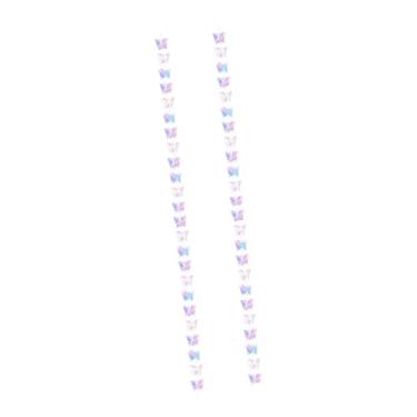 Imagem de oshhni 2x guirlandas de borboletas de papel 3D, serpentinas de festa, fundo de 98,43 polegadas de comprimento, cada fundo, faixa de pendurar, bandeirinhas