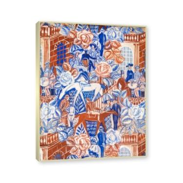 Imagem de NHLDZYH Moldura champanhe. Folhas impressionistas, (mulher elegante 3) de Raoul Dufy, reprodução de quadros, quadros de pinturas famosas, imagem murais quartos. 60x80cm