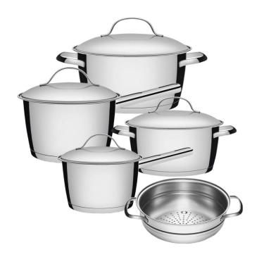 Imagem de Jogo Panelas 4 Peças Cozi-vapore Allegra Aço Inox Tramontina