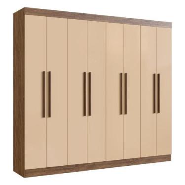 Imagem de Guarda-roupas Casal Mdf 8 Portas 4 Gavetas Multimóveis Cr35200 Castanh