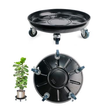 Imagem de Tadpolebaby Suporte de plantas resistente com rodas de 91 cm, rodízio bloqueável de 360°, carrinho de plantas rolantes para uso externo que não enferruja facilmente, carrinho de metal interno com