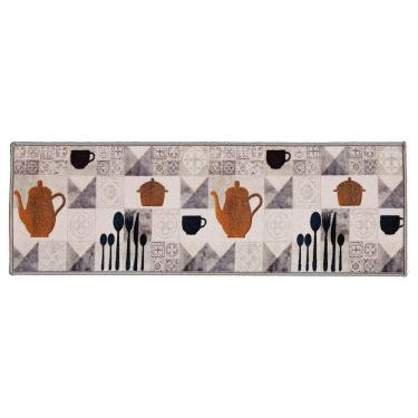 Imagem de Passadeira Cozinha Antiderrapante Clean 23 Bege 0,40x1,20m