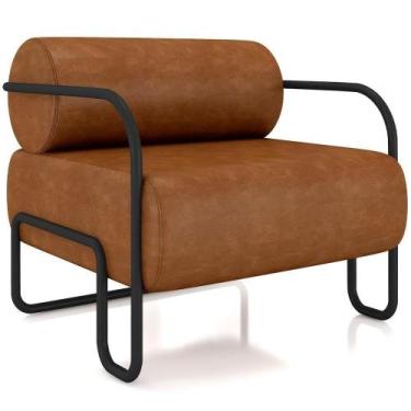 Imagem de Poltrona Decorativa Pés Industrial Moscou K01 material sintético Caram