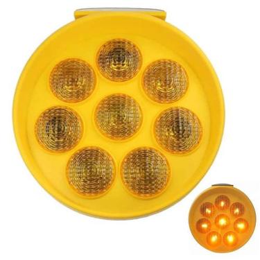 Imagem de Sinalizador Solar Poste LED Luz de Emergencia Painel Barra Transito Ob