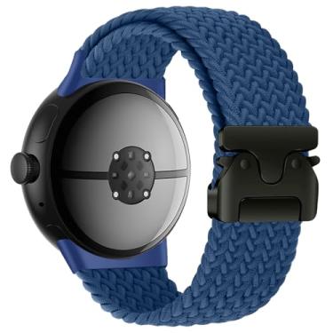 Imagem de Yeahxing Pulseira para Pixel Watch 4/3 de 45 mm - Pulseira trançada de nylon elástico para Google Pixel Watch 4 de 45 mm 2025, serve para pulseira ajustável de 17,3 a 25,9 cm com fivela de paraquedas