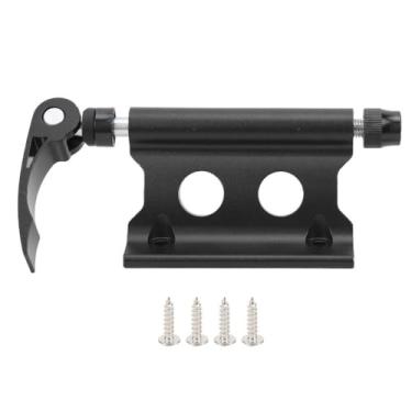 Imagem de Suporte para garfo de bicicleta, liga de alumínio, bloco de bicicleta, suporte de bagagem com clipe fixo frontal para teto de carro, caminhão, reboque e bagageiro interno (preto)