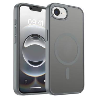 Imagem de FIT IT Capa Magnética para iPhone 16e Compatível com MagSafe, TPU Slim, Proteção para Câmera (Cinza)