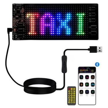Imagem de Placa de LED Plikapli para carro, painel de matriz flexível de 18x8cm