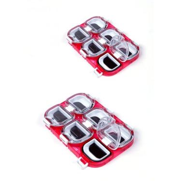 Imagem de TOASIS Caixa de anzóis de pesca pequena à prova d'água, compartimento magnético, recipiente de armazenamento (4)