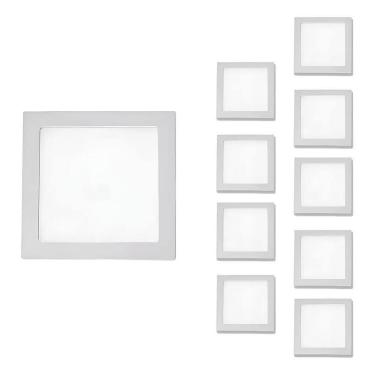 Imagem de Kit 10 Paineis Led Sobrepor 25W Quadrado Branco Frio 6500K
