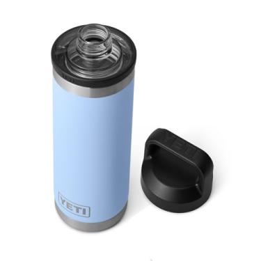 Imagem de Garrafa YETI Rambler de 530 ml, à prova de vazamento, isolamento a vácuo, aço inoxidável com Chug Cap, azul-celeste (big sky blue)