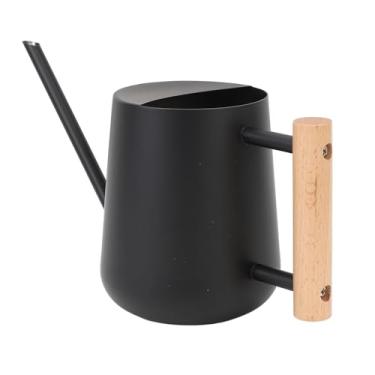 Imagem de Regador de Plantas Regador para Plantas de Interior Regadores Pequenos para Plantas Domésticas, Flores de Jardim, Cabo de Madeira, Bico Longo, Regador para Plantas Externas (Preto)