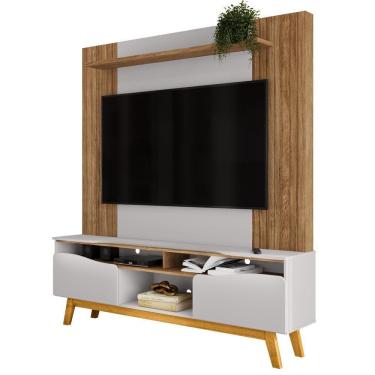 Imagem de Estante Home Tv 75 Pol 180 Cm Atalaia Cinamomo Off White Bechara