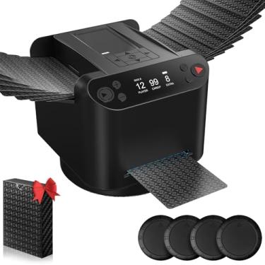 Imagem de 2025NewSmart 3 em 1 embaralhador e revendedor automático de cartões com 4 controles remotos de desenho, rotação de 180°/360° com controle de direção bidirecional, ultra silencioso, recarregável