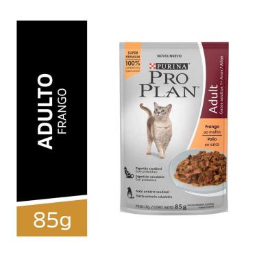 Imagem de Ração Úmida Gatos Adultos Frango ao molho 85g PRO PLAN