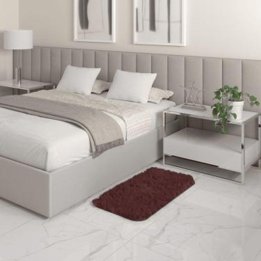 Imagem de Tapete Sala Felpudo Peludo Marrom 50 X 100 Cm