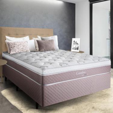 Imagem de Cama Box Casal Herval Coimbra 138x188x64cm Molas Marrom