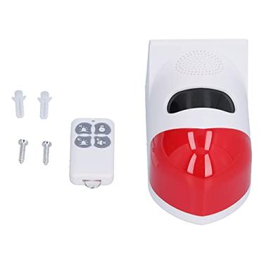 Imagem de FTVOGUE Solar Strobe Infravery Motion Sensor Sensor Detector de Alarme Sirene de Alarme Ao Ar Livre Com Sirene de Segurança Sonora do Controlador Remoto para Celeiro Em Casa