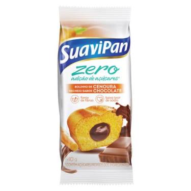 Imagem de Bolinho de Cenoura Com Chocolate Zero Açúcar Suavipan 40g