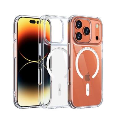 Imagem de ONES Capa fina magnética para iPhone 17 Pro, [compatível com MagSafe] [proteção contra quedas de nível militar] [antiamarelamento], capa protetora à prova de choque para iPhone 17 Pro, resistente a