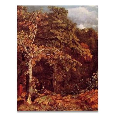 Imagem de View At EpsomJohn Constable Canvas: Cenas autênticas da natureza britânica do século XIX, arte da Royal Academy 20 x 26 cm emoldurada