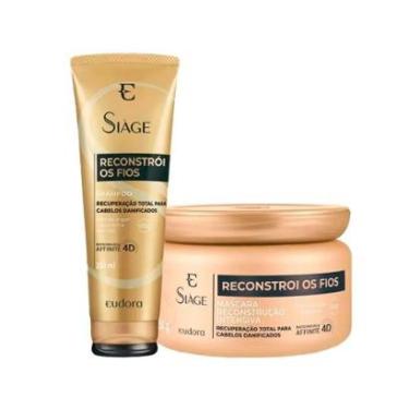Imagem de Kit Eudora Siáge Reconstrói os Fios 4D - Shampoo e Máscara-Unissex