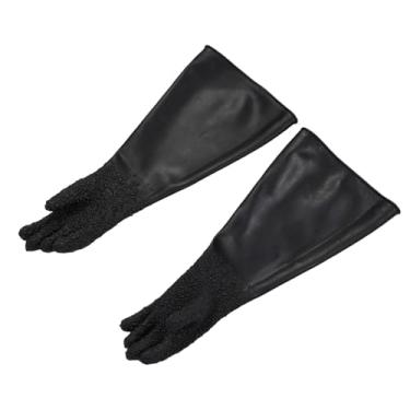 Imagem de AUNMAS Luvas de Jato de Areia para Serviços Pesados, Proteção de Látex Com Cobertura Estendida, Aderência Aprimorada para Usuários de Gabinetes de Jato de Areia e Caixas de Isolamento