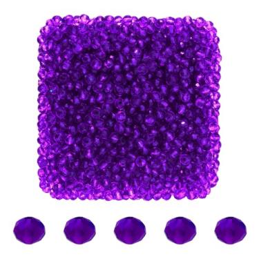 Imagem de Mandala Crafts Contas de cristal briolette roxas de 3 mm – 1500 contas de vidro facetadas para fabricação de joias, suprimentos de contas, artesanato DIY, pulseiras, colares, brincos e contas