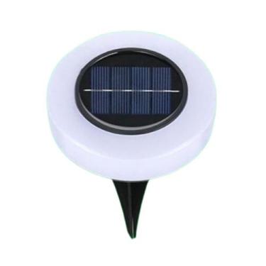 Imagem de Kit Luminária Espeto Balizador Jardim Energia Solar LED RGB Redondo Co