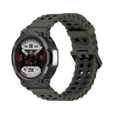 Imagem de Pulseira Esportiva Respirável De Silicone Elástico Bicolor Para Amazfi