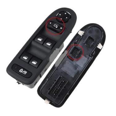 Imagem de Compatível para Citroen C5 Compatível para Peugeot 308 508 2008 2009 2010 2011 2012 2013 Botão de elevação de vidro elétrico de interruptor de janela 96644915 Acessórios(No folding-Black)