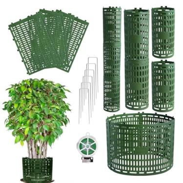 Imagem de de Tronco de Árvore - Proteção Solar Com Estacas Fixadoras - Proteção para Árvores contra Cervos com Estacas | Para Quintal Jardim Pomar e Paisagismo com contra Cortadores e