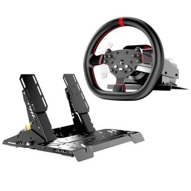 Imagem de PXN - V10 Ultra Gaming Steering Wheel & Pedals, 3.2Nm Direct Drive Force Feedback, 4 Paddle Shifters, Hall Effect Pedals, 10.6-inch Racing Wheel Rim, Sim Racing Setup for PC Xbox PS4