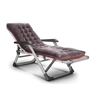 Imagem de YYBOES Espreguiçadeiras, espreguiçadeiras resistentes, móveis de jardim, cadeiras de acampamento e jardim, espreguiçadeiras dobráveis reclináveis à prova d'água de metal para escritório ao ar livre