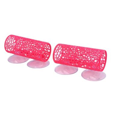Imagem de GLOGLOW Tubo de Túnel de Peixes Betta, Decoração de Aquário de Plástico Durável para Bettas e Camarão Em Tubo de Natação de 10x4.3cm, Tanque de Peixes e Acessórios (Rosa)