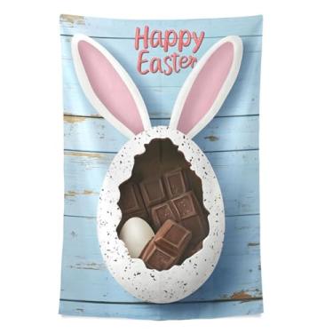 Imagem de STAYTOP Tapeçaria de parede de ovos de páscoa tapeçarias para decoração de casa decoração de dormitório sala de estar quarto tapete de parede (60 × 40 pol)