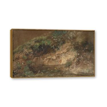 Imagem de NHLDZYH Moldura de teca. Arte em tela emoldurada estilo Constable (sem título 66), impressões de parede de paisagem inglesa, decoração de parede com tema de natureza para quarto ou escritório. 80 x