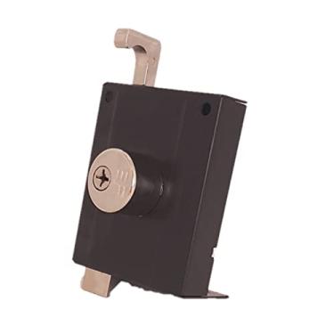 Imagem de Fechadura de Sobrepor para Portão, Ferro Madeira Alumínio, Chave Tetra, Modelo 1130, Acabamento Cromado, 100x80x33.75mm, 4 Chaves