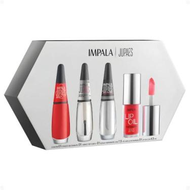 Imagem de Kit Impala Ju Paes Virando O Jogo Aposta Alta: Esmalte, Verniz Gloss, 