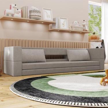 Imagem de Cama Montessoriana Solteiro Colinho 3 em 1 Espuma Cinza Keiko - Keiko 