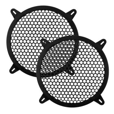 Imagem de Modengzhe Capa de grade de alto-falante de plástico, protetor de grade de subwoofer de 20 cm para alto-falante de carro, áudio doméstico, pacote com 2