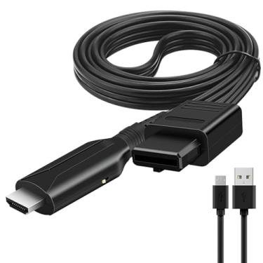 Imagem de ZEZEFUFU Adaptador de console de jogos HDMI conversor adaptador de cabo para NGC/para SNES/para N64